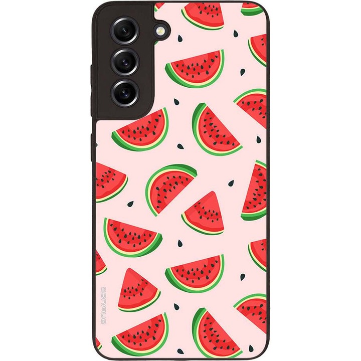 Husa telefon Sonique Fruit Series, design fructe, silicon, multicolor, pentru Samsung Galaxy S21 Fe