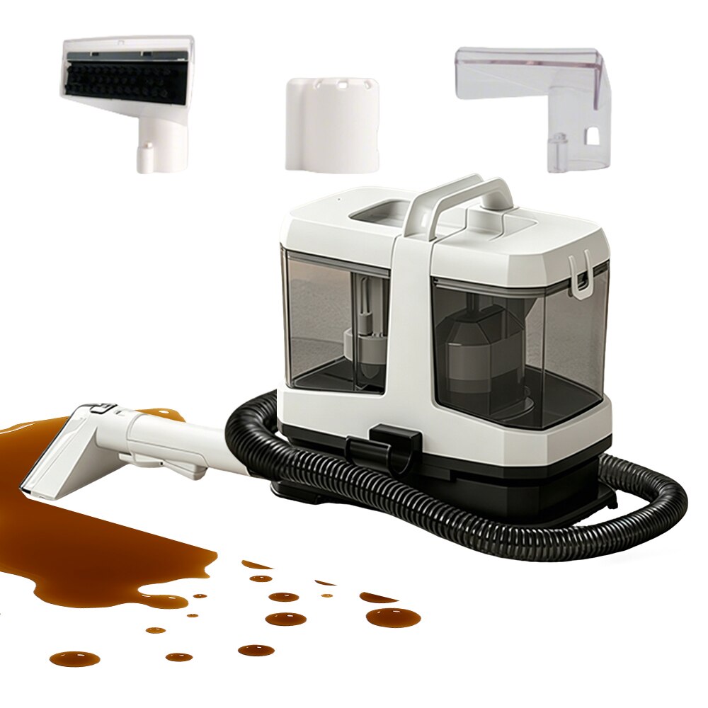 Aspirator Profesional cu Spalare Putere Mare de Aspirare 16kpa 600W Rezervor Dublu Curat-Murdar 1.5L + 1.6L Curatator de Pete Textile Saltele Mocheta Podele 3 Accesorii Curatare Profunda Aspirator