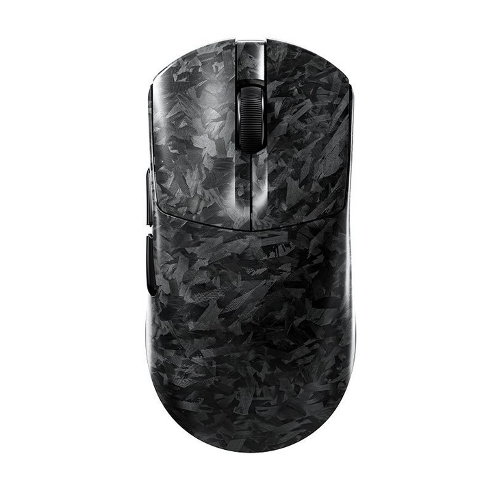 Professzionális gamer egér FURYCUBE F1 Carbon Series, ultrakönnyű 49g, szénszálas kompozit anyag, tri-mód (2.4G/Bluetooth 5.0/Type-C vezetékes), esports PAW3315 szenzor (12000 DPI, overclock 32000 DPI)