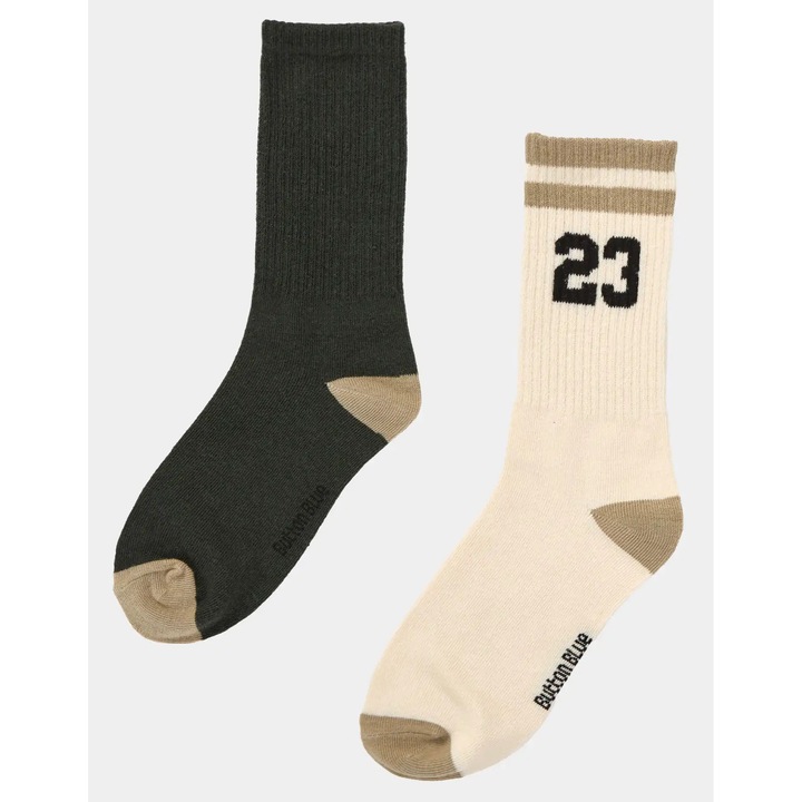 Set de două perechi de șosete înalte multicolore pentru băieți, Button Blue, mărimea 16 EU