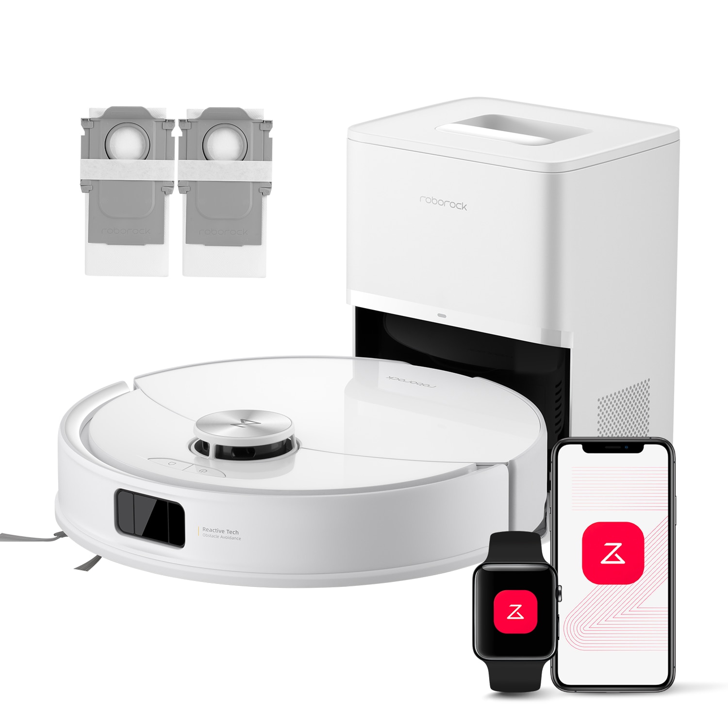 Aspirator Robot Roborock Q10 S5+ Set 10000 Pa, Dublu Sistem Anti-Incalcira, Evitarea Obstacolelor, Auto-golire 7 Saptamani, Navigatie PreciSense LiDAR, Control prin Aplicatie, Alb