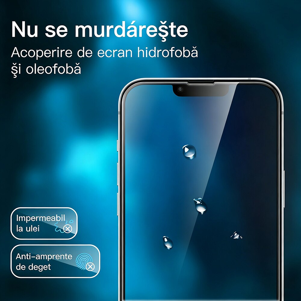 Folie de Protectie din Sticla pentru iPhone 17e/16e, MOGU folii de protectie pentru ecranul, HD Clear, Fara Margine Neagra, Protectie Profesionala, Full Cover, Anti Zgarieturi, Fara Bule, Compatibila cu Huse, 6.1 inch, Transparenta