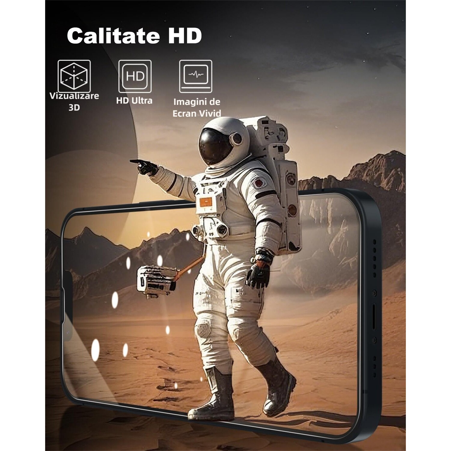 Set de 2 Folie de Protectie din Sticla pentru iPhone 17e/16e, MOGU folii de protectie pentru ecranul, HD Clear, Fara Margine Neagra, Protectie Profesionala, Full Cover, Anti Zgarieturi, Fara Bule, Compatibila cu Huse, 6.1 inch, Transparenta