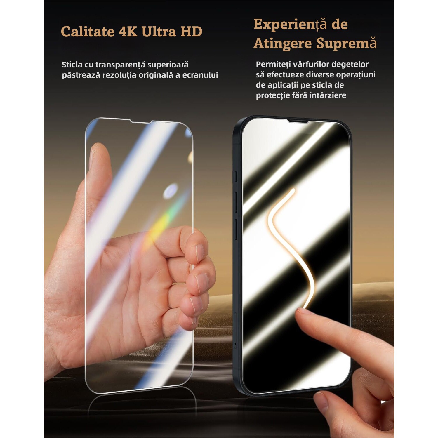 Set de 2 Folie de Protectie din Sticla pentru iPhone 17e/16e, MOGU folii de protectie pentru ecranul, HD Clear, Fara Margine Neagra, Protectie Profesionala, Full Cover, Anti Zgarieturi, Fara Bule, Compatibila cu Huse, 6.1 inch, Transparenta