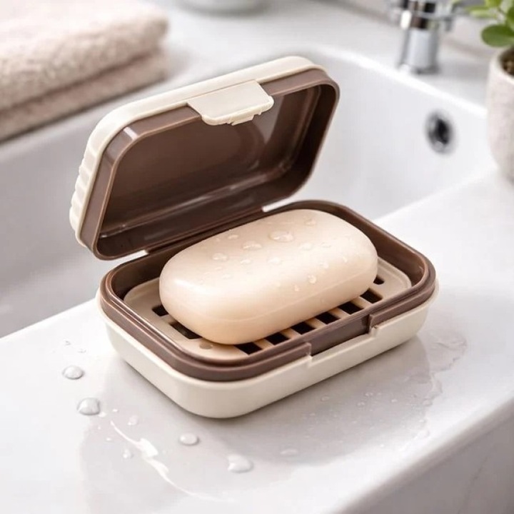 Sapuniera de Calatorie pentru Sapun cu Model Valiza 12x5x8cm