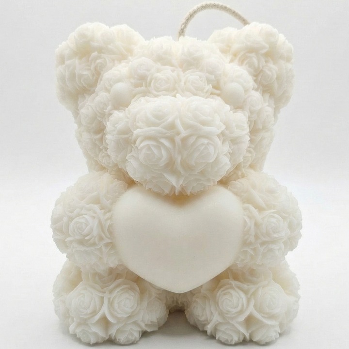 Макси свещ котка - бяла