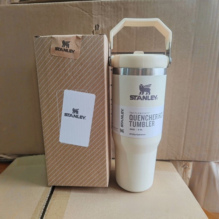 Stanley termosz, kézi hőszigetelt rozsdamentes acél pohár, 30oz, tejfehér