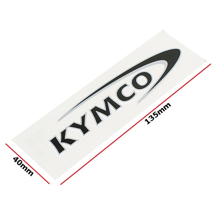 Autocolant Kymco, negru, 10x15cm