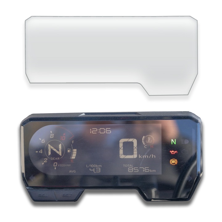 Folie protecție hidrogel pentru tabloul de bord Honda CBR650R/CB650R/CB500R/CB500F/CB500X, transparent