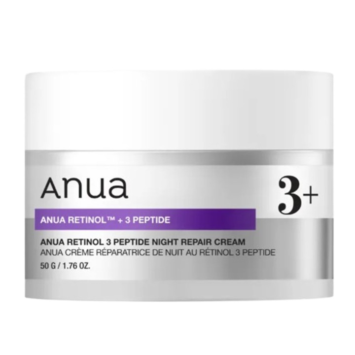 Anua Retinol 3 Peptide Night Repair Éjszakai Arckrém 50ml
