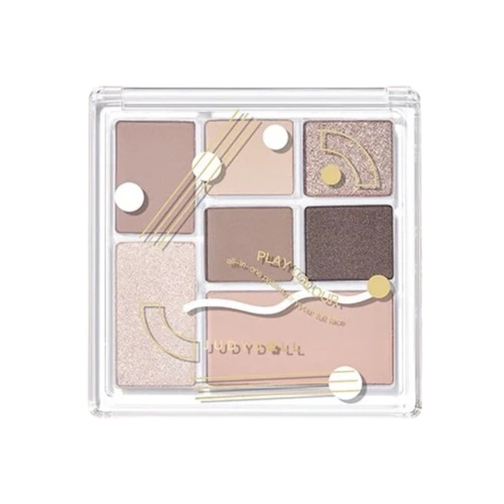 Paletă de farduri de pleoape All-In-One Judydoll #15 Pink Taro Grey Brown 8.5g