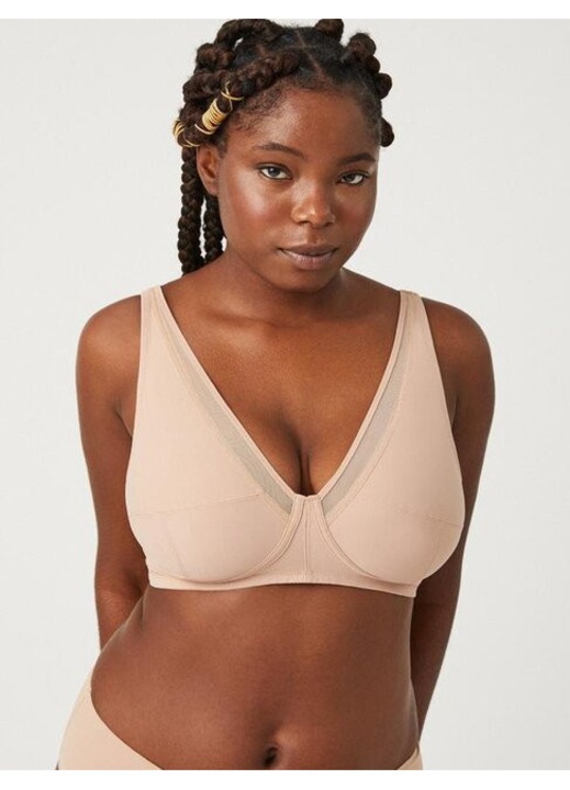 Sutien minimizer bralette fara sarma si bretele late Ysabel Mora 10028, Nude