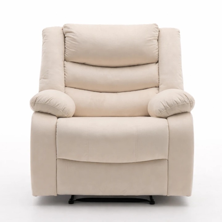 Fotoliu masaj, Topscaune, 8 puncte de masaj, 5 programe, bej, cu suport pentru picioare extensibil