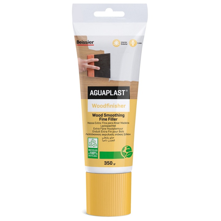 Chit Beissier Aguaplast Woodfinisher, фина шпакловка за дърво, гладко покритие, бял, 1кг