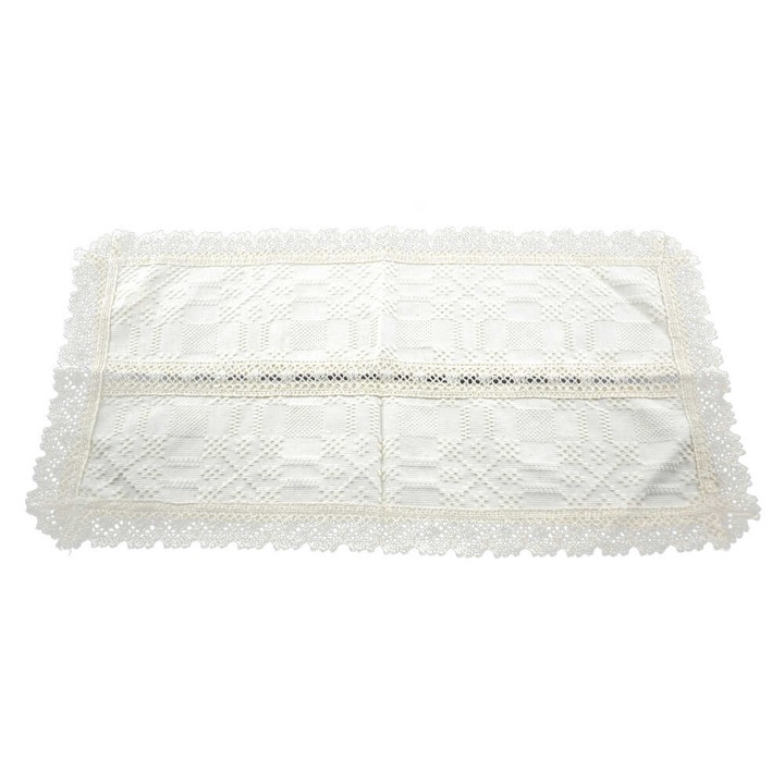Fata de masa artizanat din bumbac 45x25 CM Crem