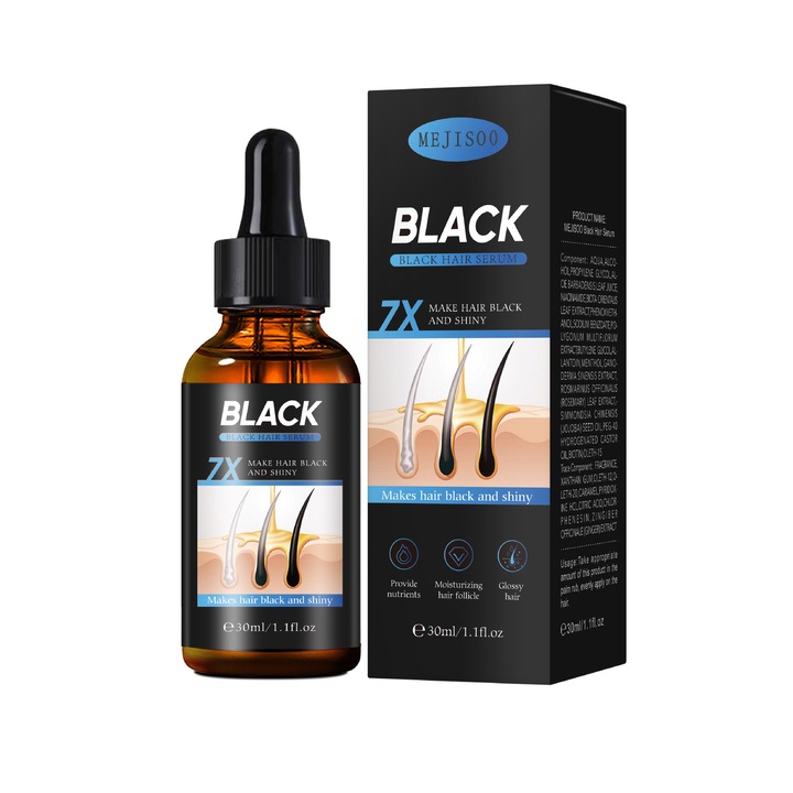 Ser pentru păr Mejisoo, esență pentru păr negru, 30 ml, hrănire și strălucire