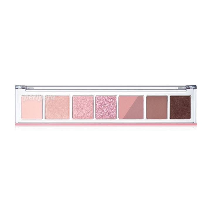 Fard de pleoape, Peripera, All Take Mood Palette, 12 nuanțe, pudră compactă, multicolor, 6.8g