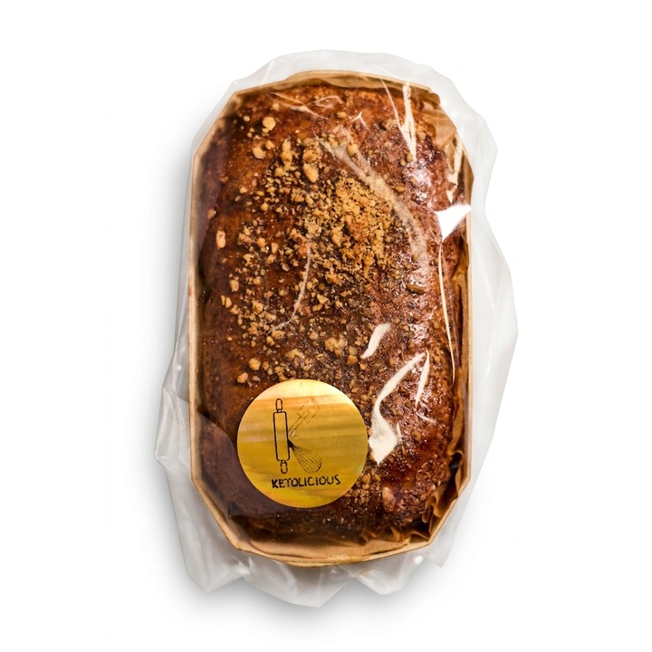 Cozonac keto cu nuca fara lactoza mini, 750 g