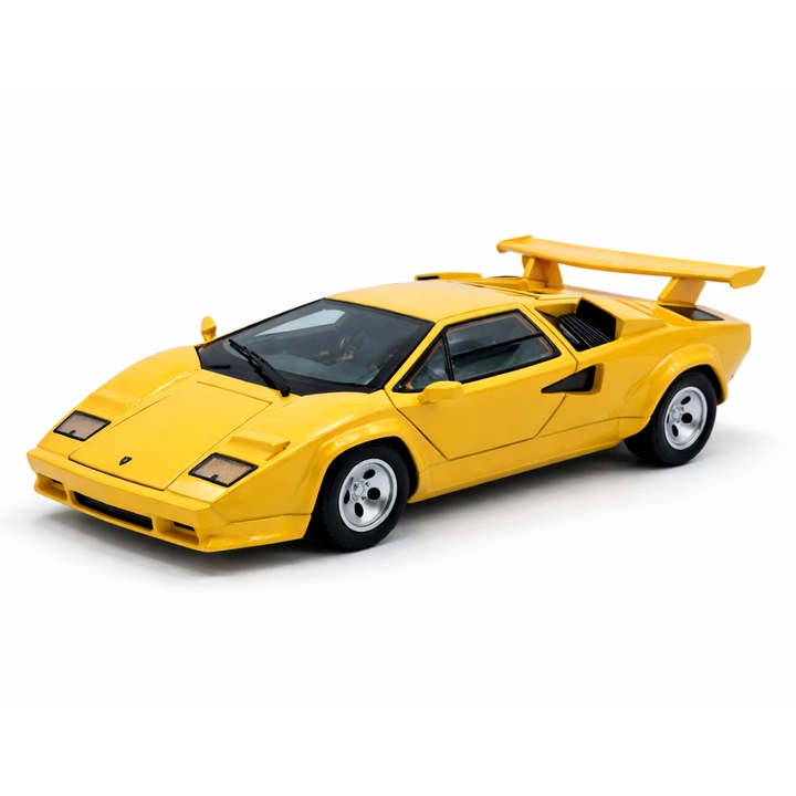 Macheta auto Lamborghini Countach Galben, scara 1:24