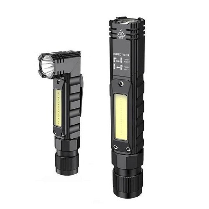Lanterna LED reincarcabila Supfire G19 si far 500 LED, USB, Li-ion