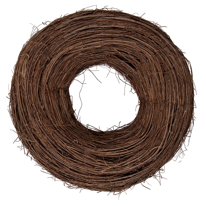 Coronita maro ratan decorativa Ø 50x14 cm