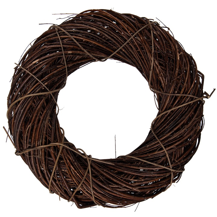 Coronita maro ratan decorativa Ø 50x12 cm