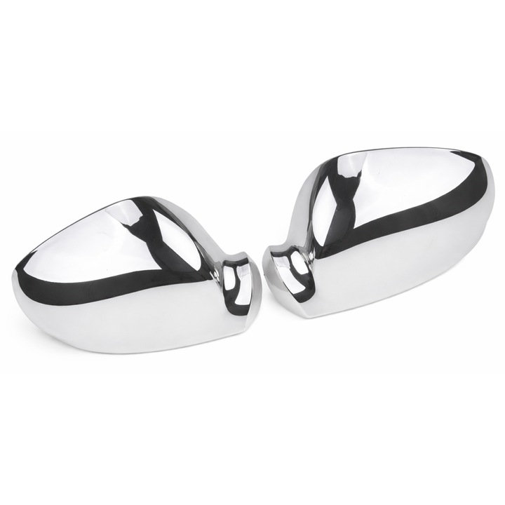 Capace oglinzi, PBauto, set 2 bucăți, cromate, metalice, pentru VW Golf MK5 (03-09), EOS, JETTA, PASSAT