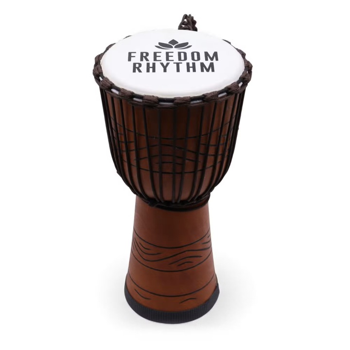 Tobă Djembe Pro Mare, Freedom Rhythm, ton înalt, 50x22cm, lemn jackfruit