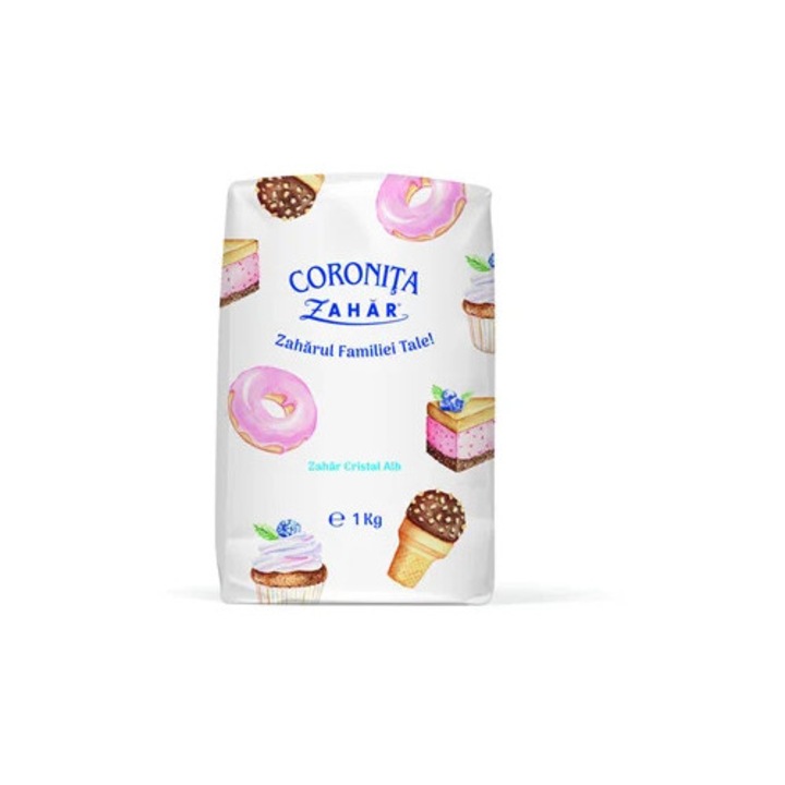 Zahar tos, Coronita, 10 x 1 Kg, puritate ridicată, granulatie uniformă