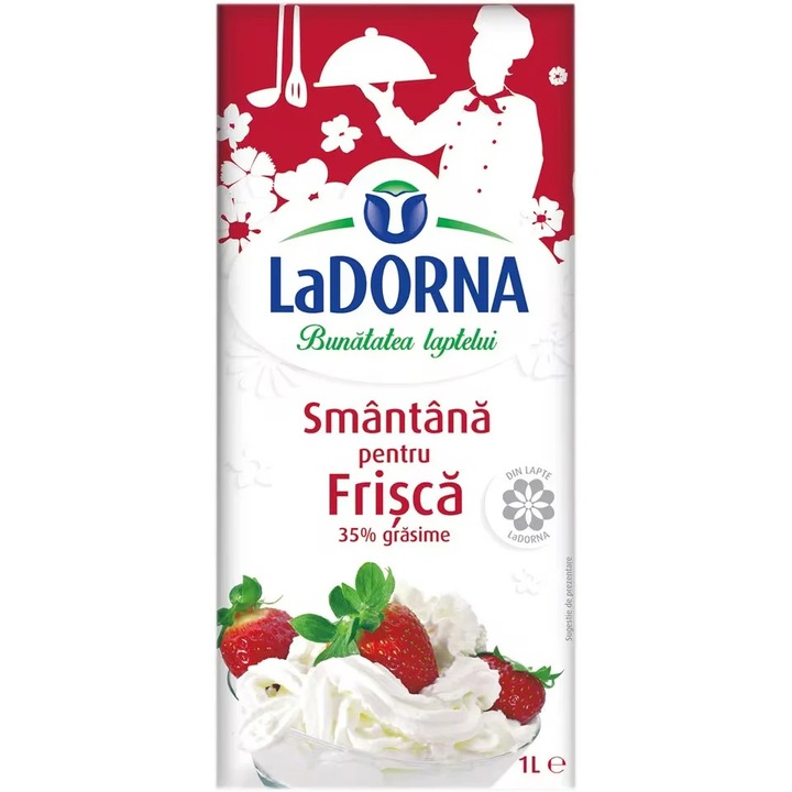 Smântână UHT pentru frișcă, LaDorna, 35% grăsime, 1 L