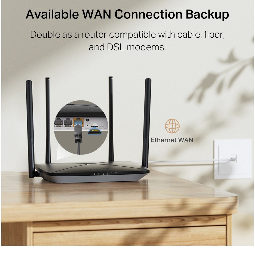 Router Wireless Mercusys MT115, portabil 4G, Wi-Fi 6 AX300, Nano SIM ...