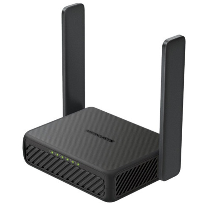 Router Wireless Mercusys MB113-4G, N300 dual band, 4G LTE, nano SIM, setare prin aplicatia Mercusys, suporta alimentare si prin powerbank
