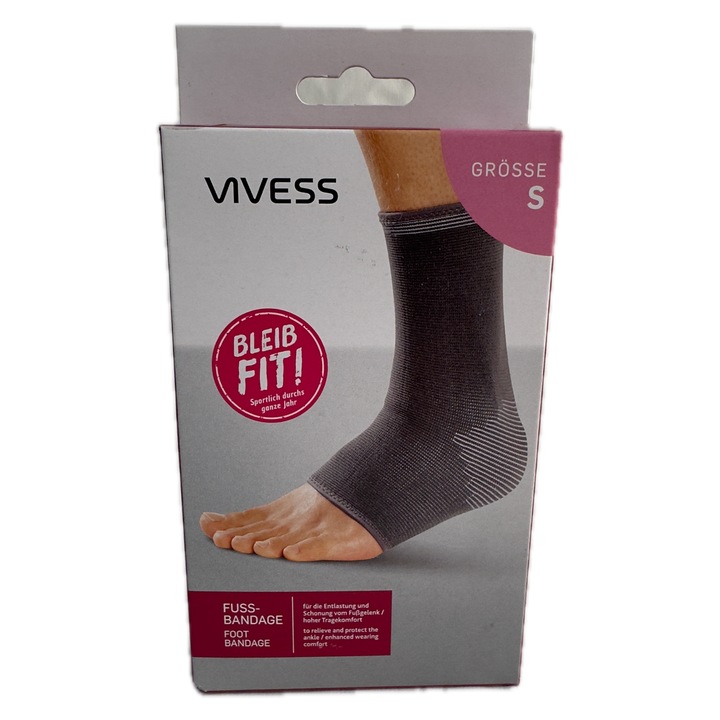 Bandaj de picior, Vivess, elastic, marime S, poliester, poliamida, elastan