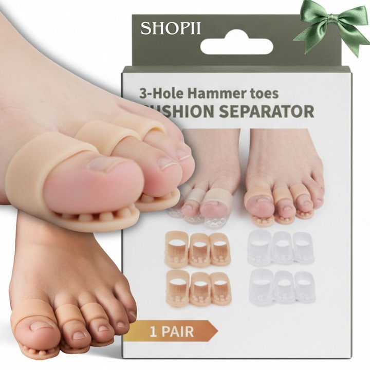 Separatoare de gel pentru degete de la picioare, SHOPII, set, silicon