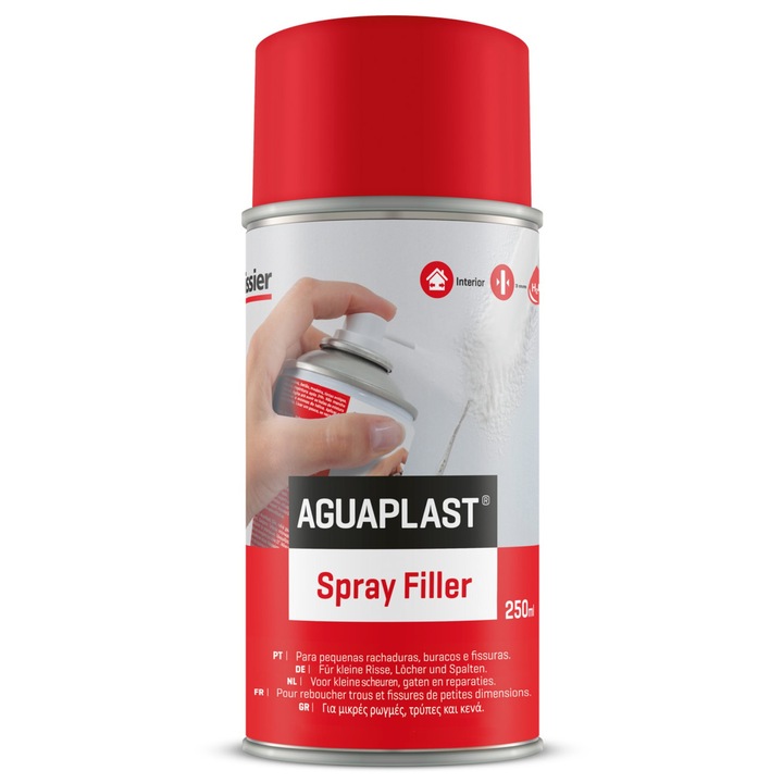 Glett spray Beissier Aguaplast gyors javításokhoz, fehér, 250 ml