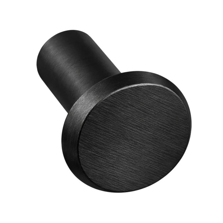 Agatatoare cuier Fase, finisaj negru periat, 33x38 mm