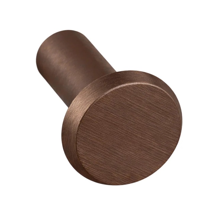 Agatatoare cuier Fase, finisaj bronz periat, 33x38 mm