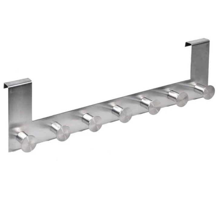 Cuier pentru usa din inox cu 7 pozitii, 40cm