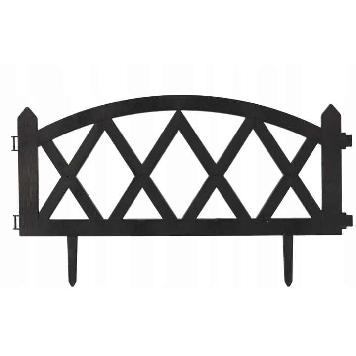 Set 4 Panouri De Gard Pentru Gradina, Dimensiune 59.5 x 32.5 Cm, Culoare Negru