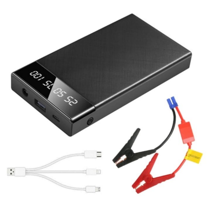 Baterie externa, Starter auto, demaror, incarcator de baterie 1000A, 12V, 10.000mAh