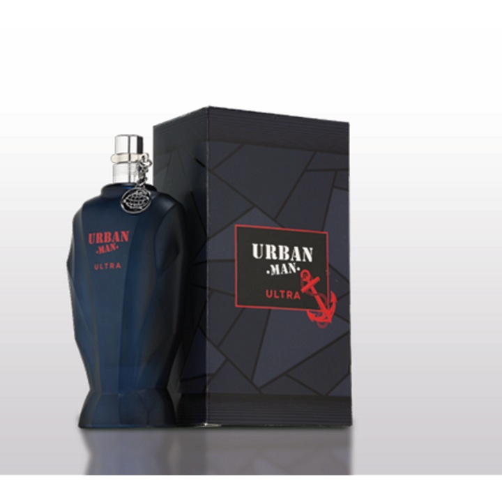 Парфюмна вода, Fragrance World Urban Man Ultra, 90ml, аромат с ванилия и дървесни нотки, за мъже