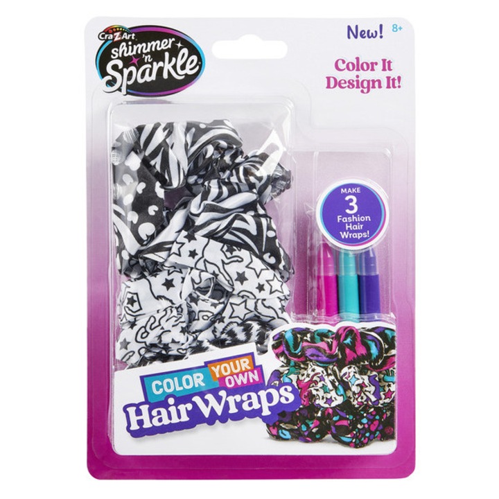 Kit de craft CrazArt, elastice de păr colorabile, 12 bucăți, vârstă 8 ani, multi-colorat