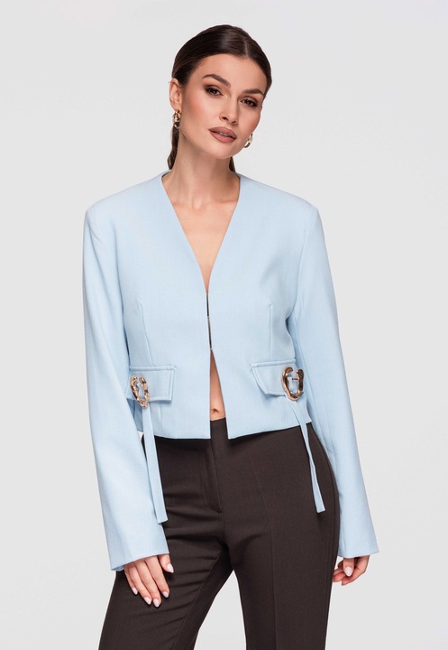 Sacou scurt LARICA OW-BLZB-0104, Albastru