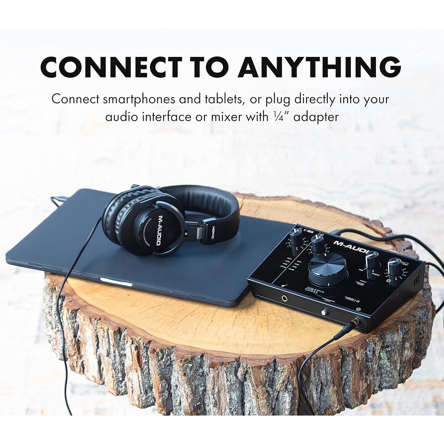 Casti de studio M-AUDIO HDH40 Over-Ear cu design inchis, banda flexibila si cablu de 2, 7 m pentru monitorizare in studio, podcasting si inregistrare