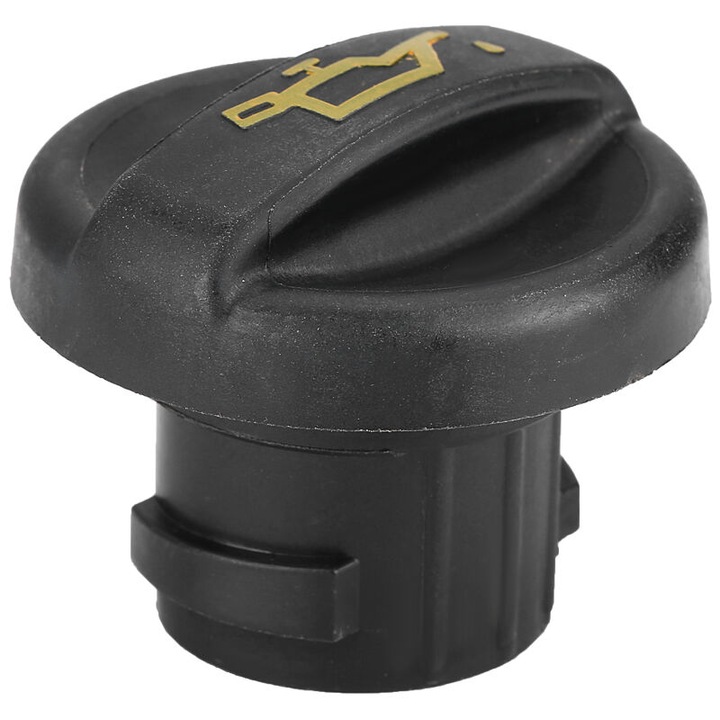 Olajbetöltő sapka Peugeot Citroenhez, fekete, műanyag, eredeti csere