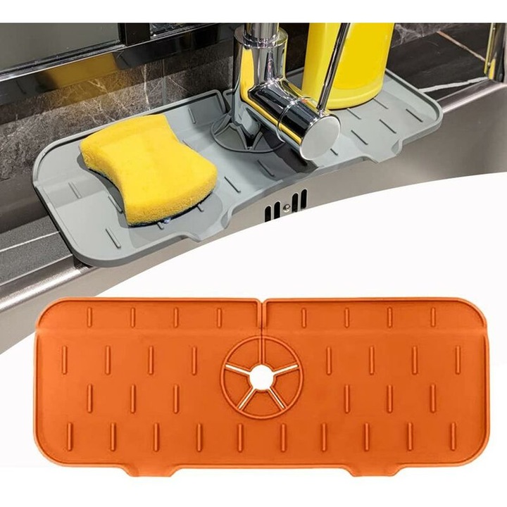 Aparatoare de stropire pentru chiuveta, silicon, portocaliu