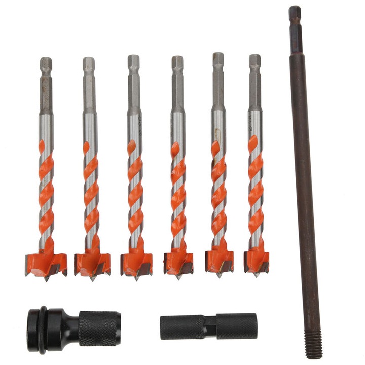 Set de 6 burghie Forstner, finisaj sofisticat, duritate ridicata si rezistenta la uzura
