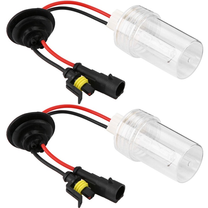 Becuri xenon H1, 2 bucati, 6000K, 100W, durata de viata 3000h, consum redus de energie
