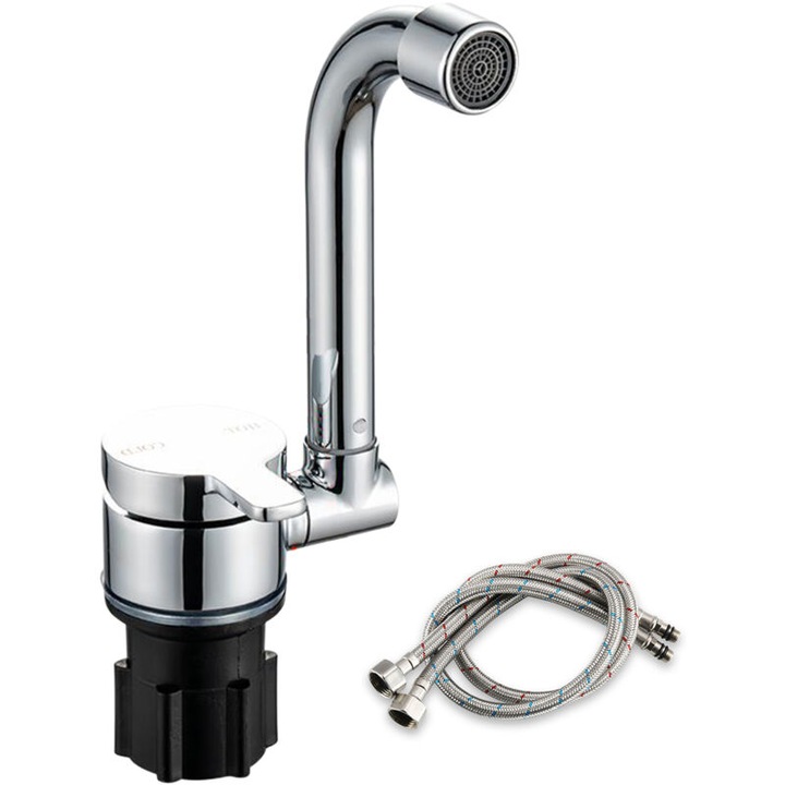 Összecsukható konyhai csaptelep, 360 fokban forgatható mosogató csap, rézből, hajókhoz és lakókocsikhoz