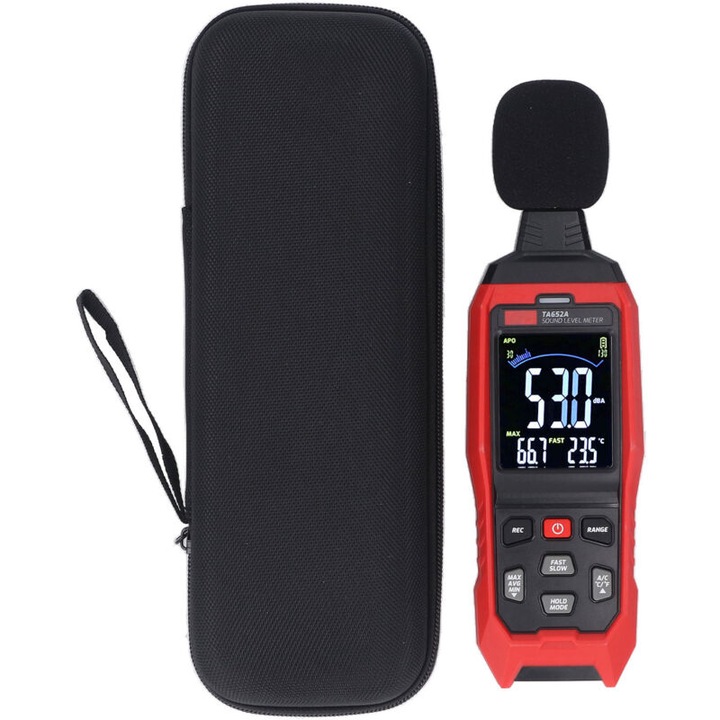 Masurator de nivel sonor digital, 30-130 dB, design portabil, display digital clar, set complet